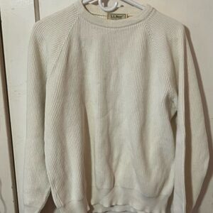 L.L. Bean Men's White Sweater